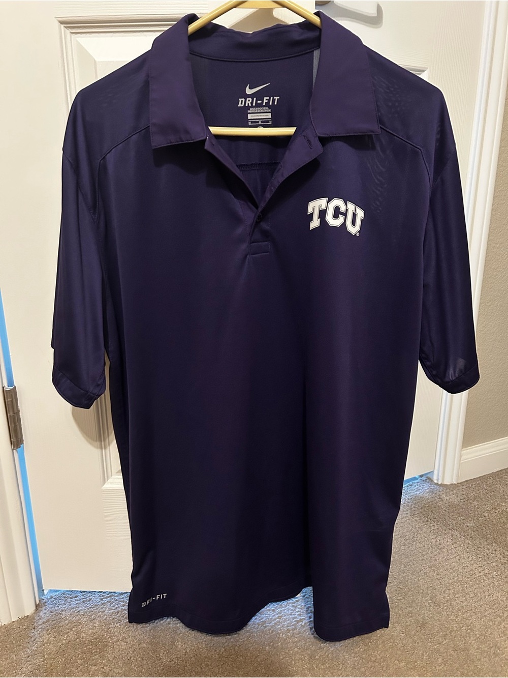 TCU Mens Nike Dri-Fit Medium Polo